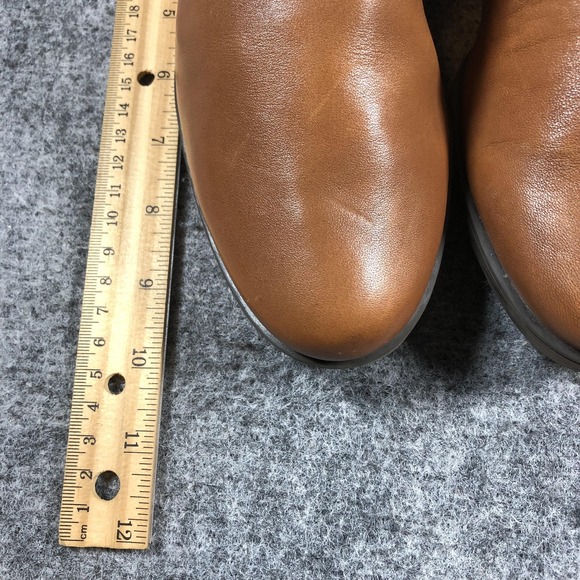 Gabor Boots Womens Size 7 Brown Ankle Booties Leather Side Zip Block Heel Straps - Picture 11 of 16